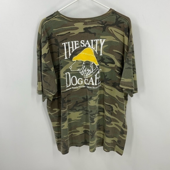 The salty dog Café camo print unisex cotton unisex T-shirt - Picture 2 of 5